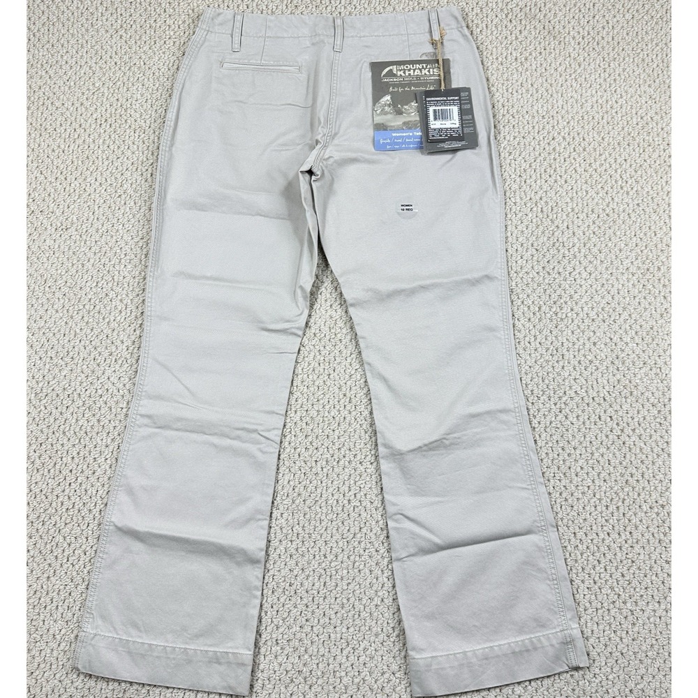NEW Mountain Khakis Pants Womens Size 10 Reg Stone Beige Teton Twill Hiking Camp